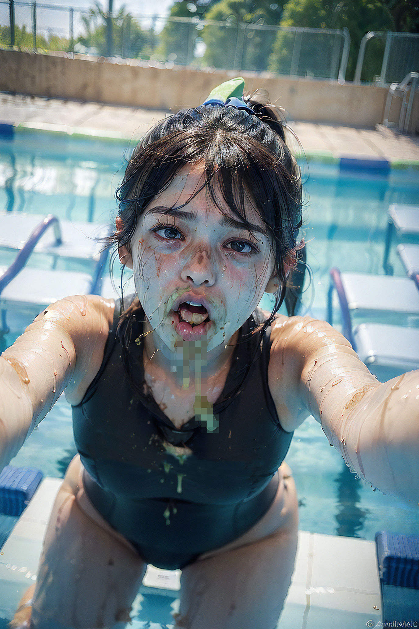 サンプル画像2:嘔吐Girls Vol.4 スクール水着編(Artificial Maniacs) [d_317946]