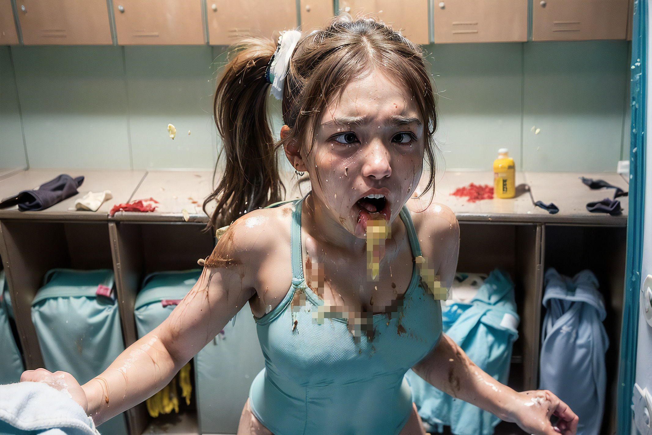 サンプル画像6:嘔吐Girls Vol.4 スクール水着編(Artificial Maniacs) [d_317946]