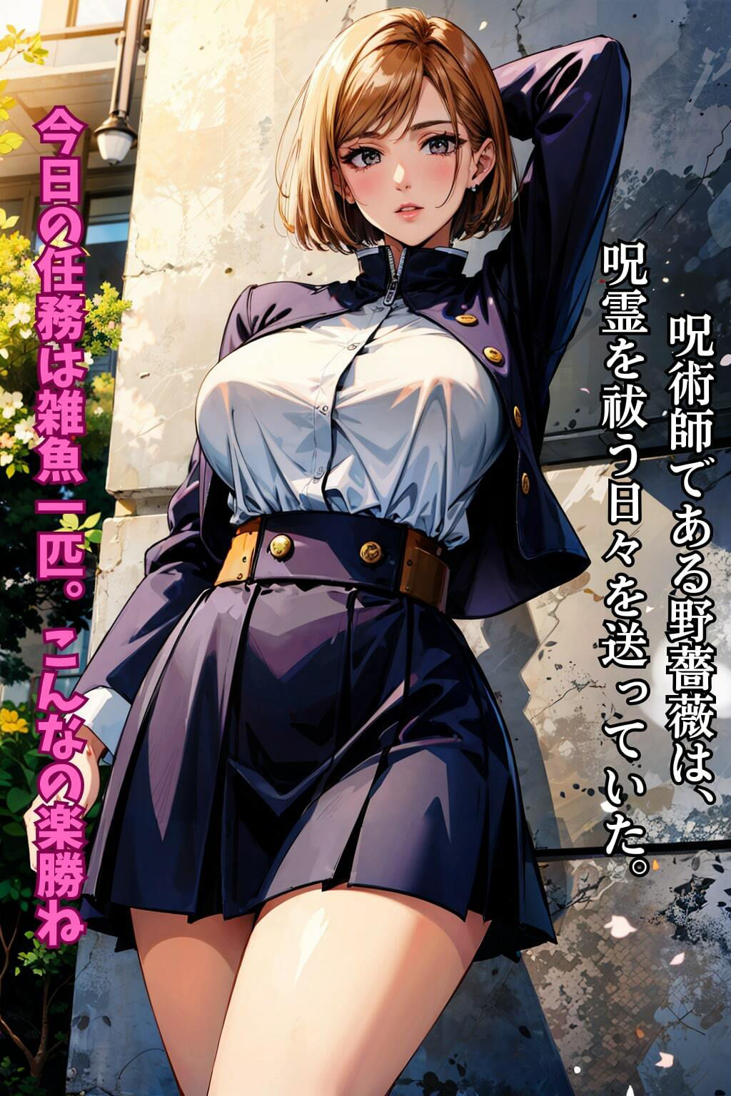 サンプル画像1:【セリフ付】釘○野薔薇、呪言師の催●支配で快楽堕ち(okita) [d_317970]