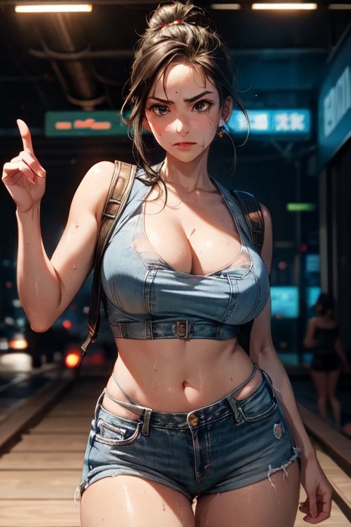 サンプル画像5:爆乳AIデニム1(AI出版) [d_318082]