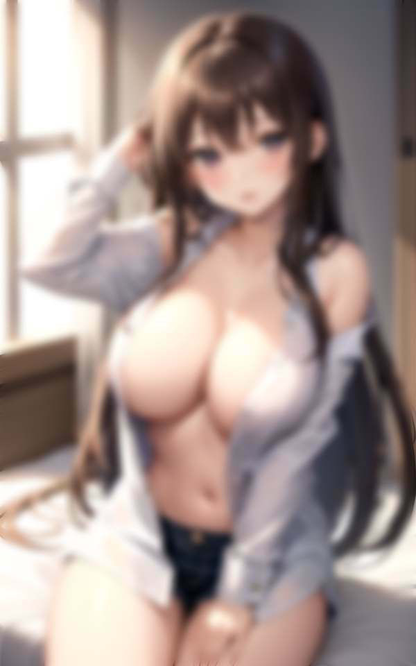 サンプル画像1:爆乳美女との初夜 彼Yシャツ姿がエロすぎる(妄想club) [d_318136]
