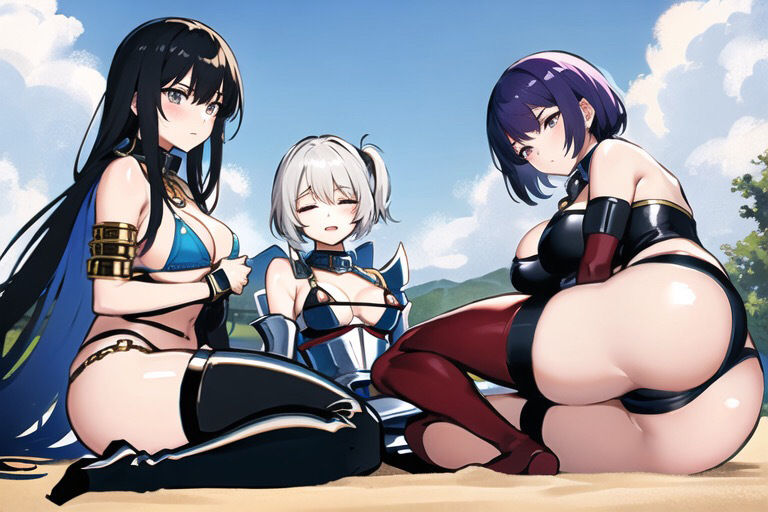 サンプル画像4:【微エロ】女戦士コレクション334枚【ビキニアーマー・バニー戦士・ハーレム・敗北・拘束などシチュ多数】(満点星) [d_318247]