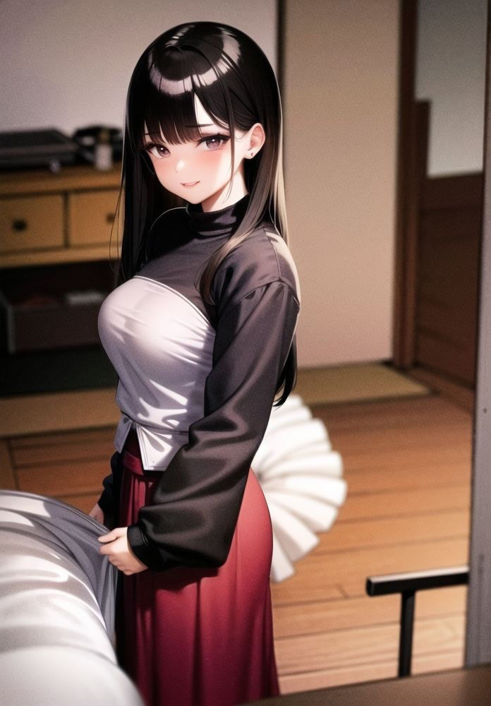 サンプル画像2:清楚なお姉ちゃんは精子を搾り取るビッチ(二次元の華道) [d_318411]