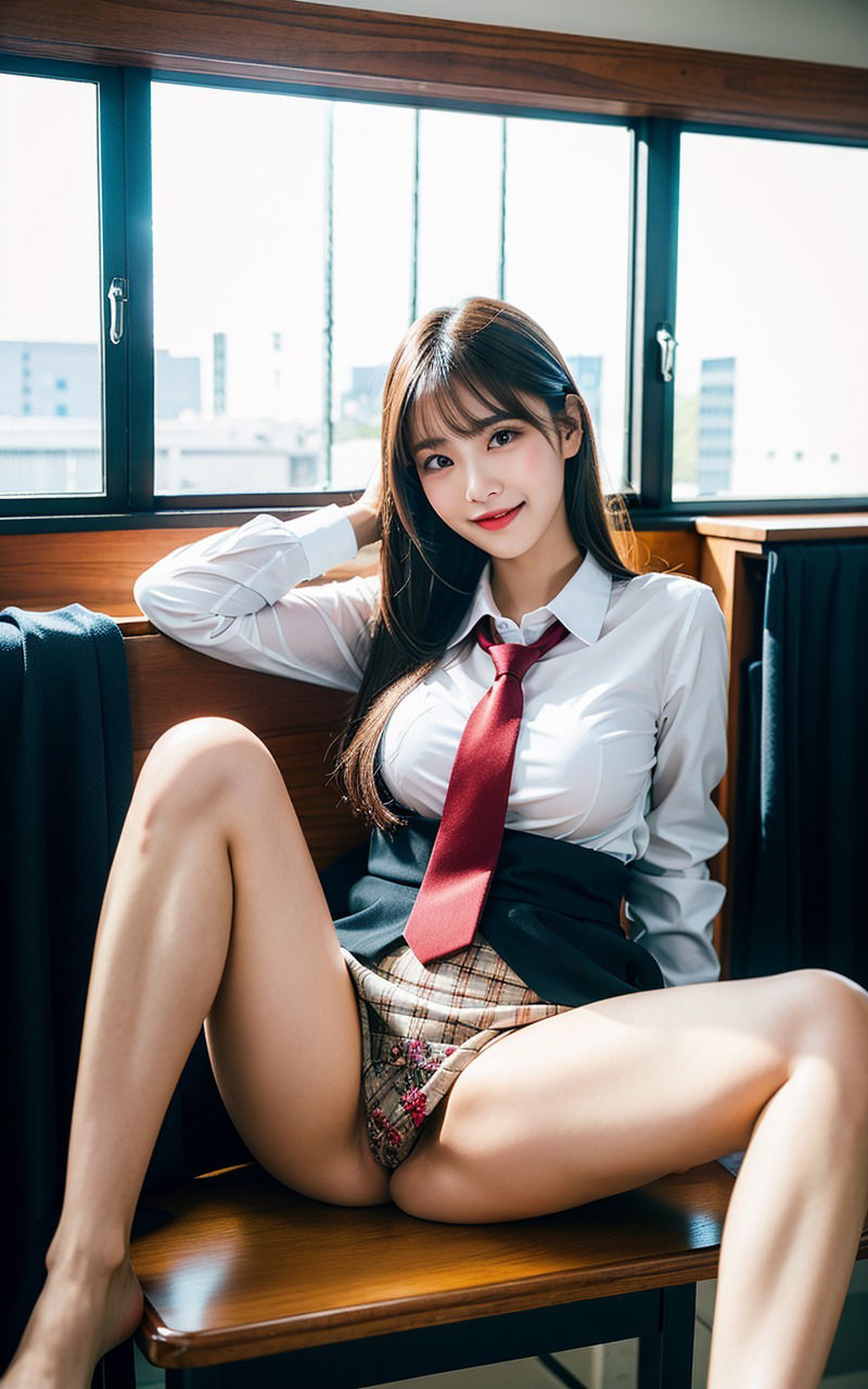 サンプル画像1:可愛くて美女揃いのJK開脚パンティ丸見え写真集 1巻(AIJK女学園) [d_318532]