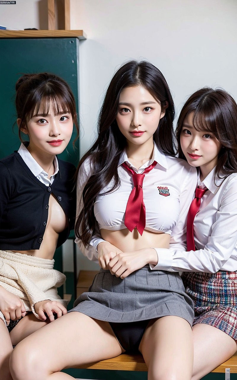 サンプル画像2:可愛くて美女揃いのJK開脚パンティ丸見え写真集 1巻(AIJK女学園) [d_318532]