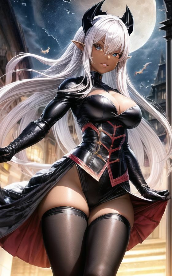 サンプル画像3:ダークエルフの日常 252枚(AIイラストラボ) [d_318607]