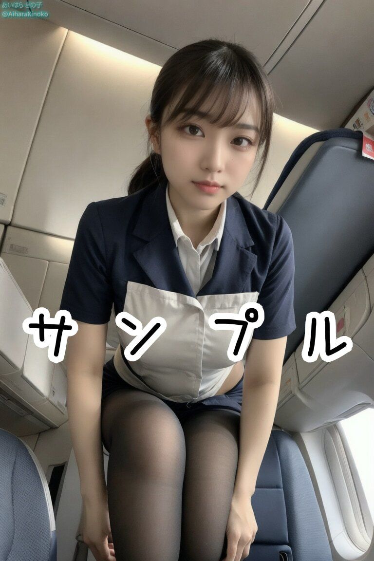 サンプル画像1:【盗撮風】美人CAさん達の黒スト美脚集（たまにパンチラ？）(AiharaKinoko フェチAI愛) [d_318734]