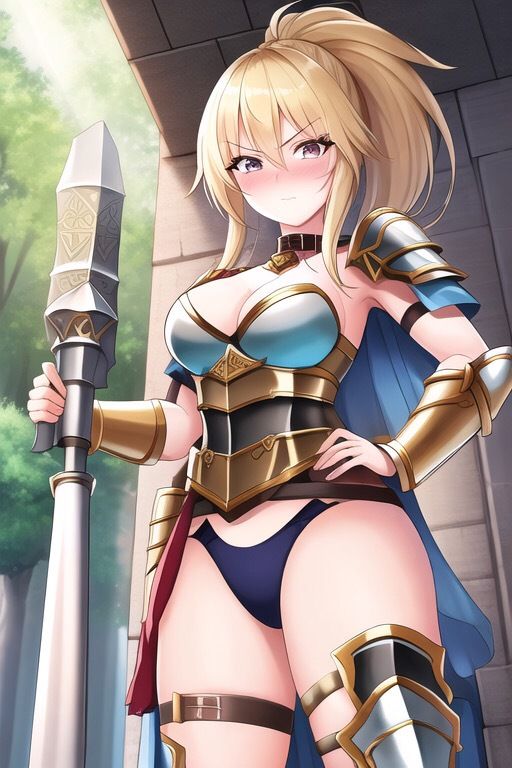 サンプル画像1:【微エロ】女戦士コレクション（ビキニアーマー・褐色・眼鏡・拘束など）(満点星) [d_318761]