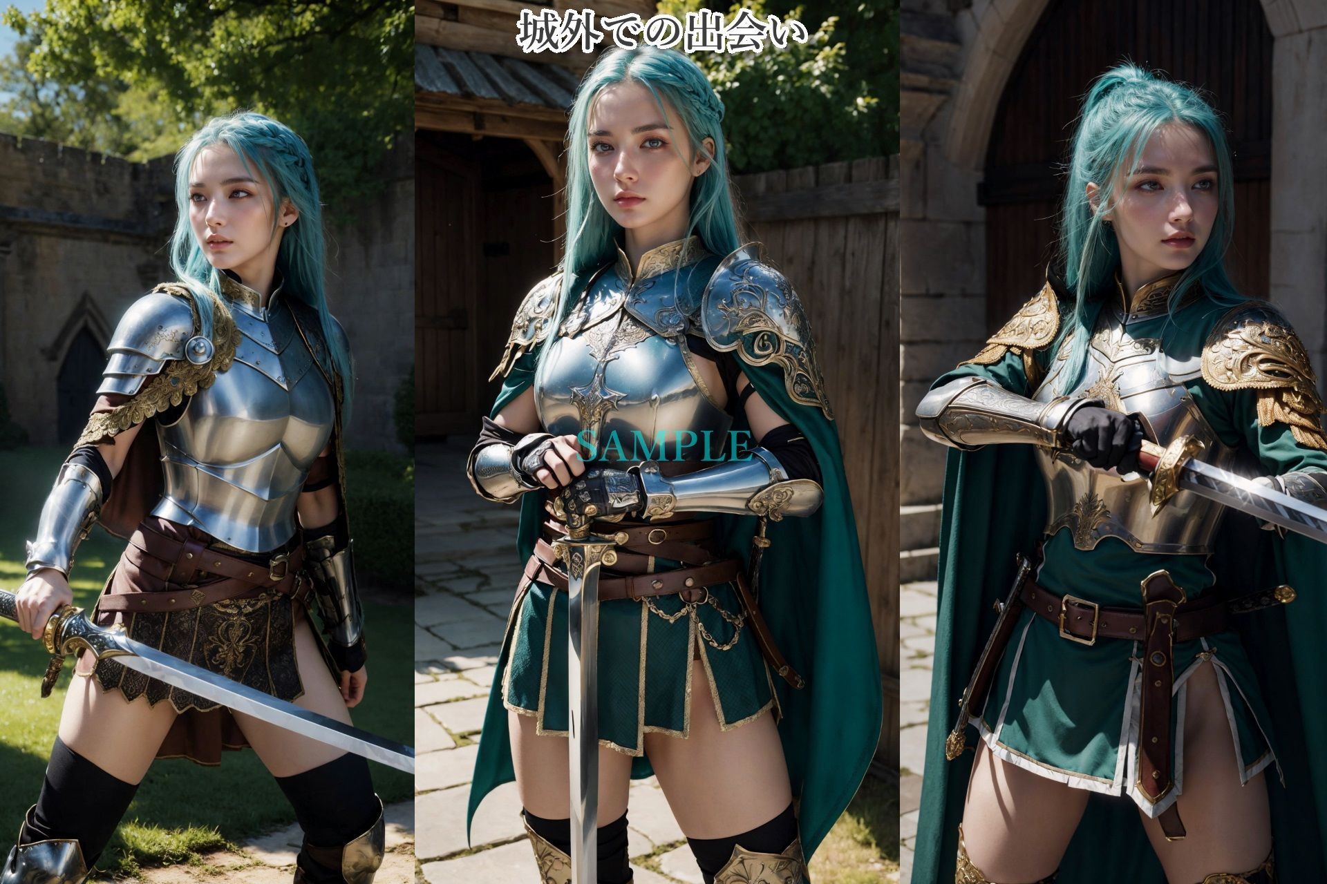 サンプル画像2:魅惑の異世界〜女騎士編〜(PacificOcean) [d_318867]