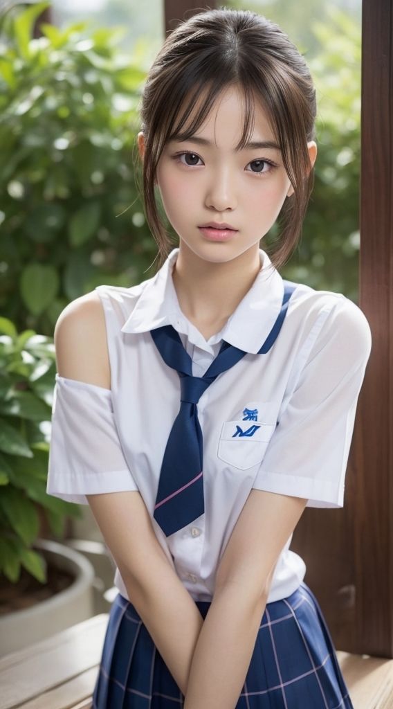 サンプル画像1:異世界の女子校生たちの制服写真集(あい@AI美女倶楽部) [d_318949]