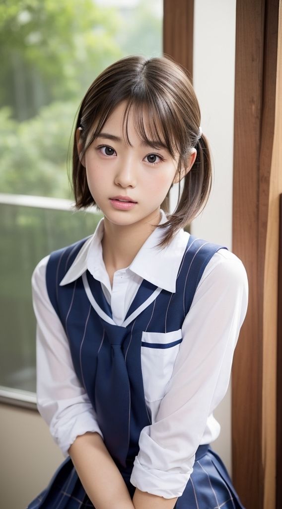 サンプル画像3:異世界の女子校生たちの制服写真集(あい@AI美女倶楽部) [d_318949]