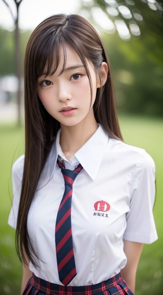 サンプル画像5:異世界の女子校生たちの制服写真集(あい@AI美女倶楽部) [d_318949]