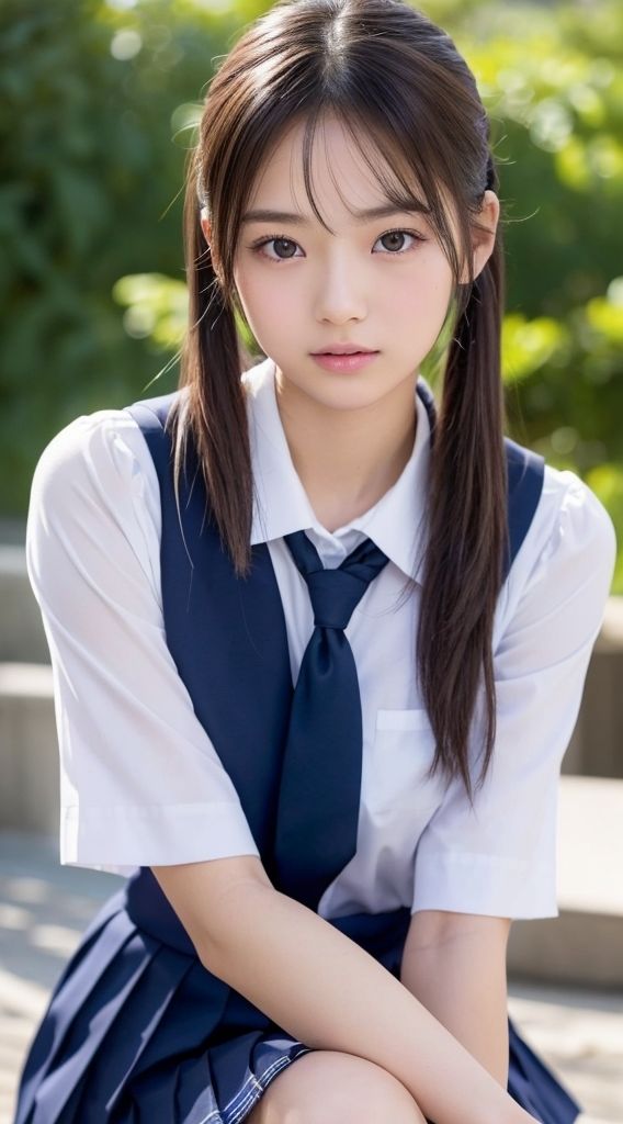 サンプル画像6:異世界の女子校生たちの制服写真集(あい@AI美女倶楽部) [d_318949]