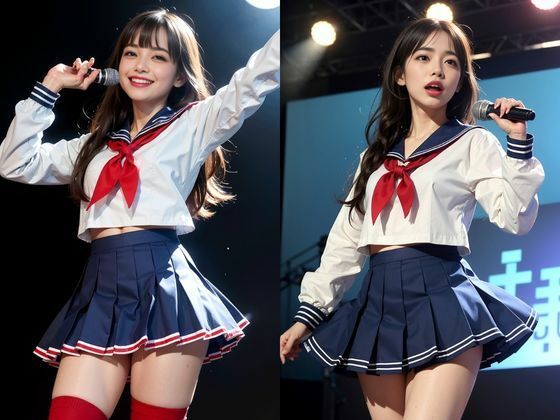 サンプル画像2:人気女子校生アイドル〜羞恥ステージ〜(AIシテルProject) [d_318974]