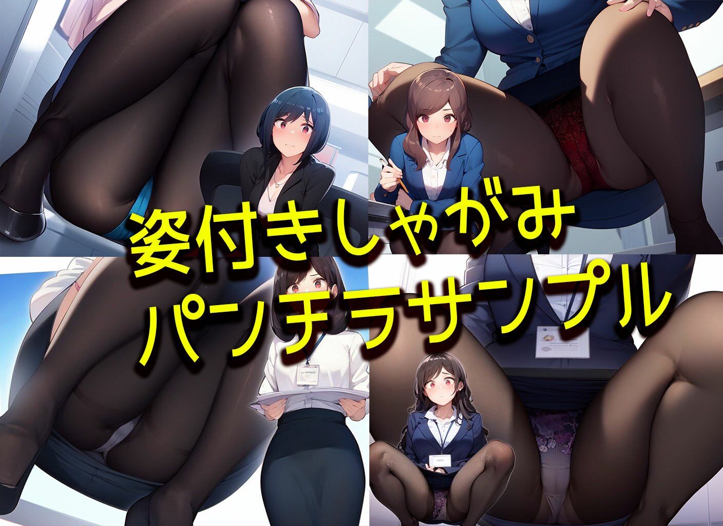 サンプル画像2:【OLちゃんのパンスト】黒ストッキングから透けて見える生パンティ500枚(日替わりさん) [d_318977]