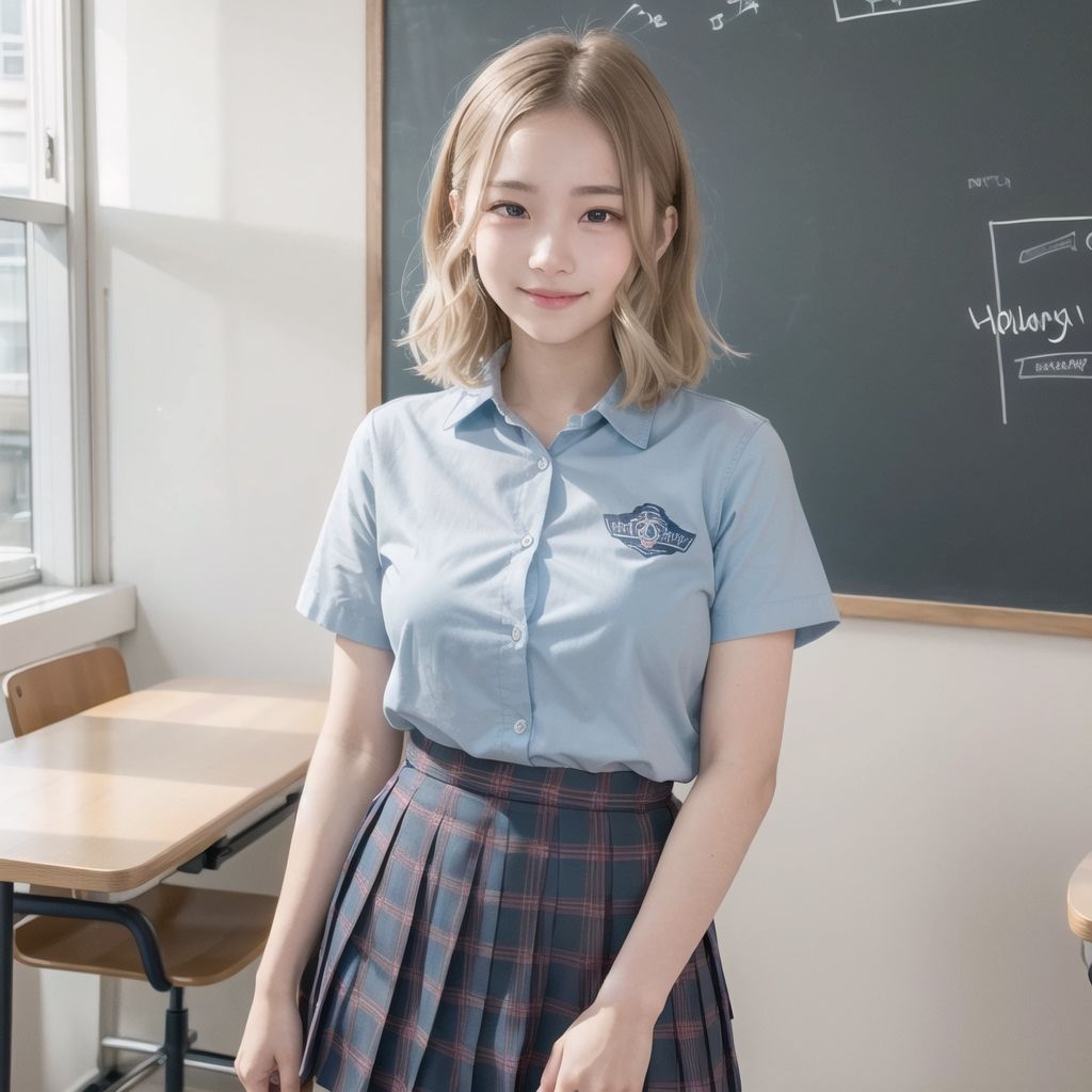 サンプル画像6:巨乳JK美少女_トップレスVer.1_500枚(AI_ふぁんたすてぃっく) [d_319040]