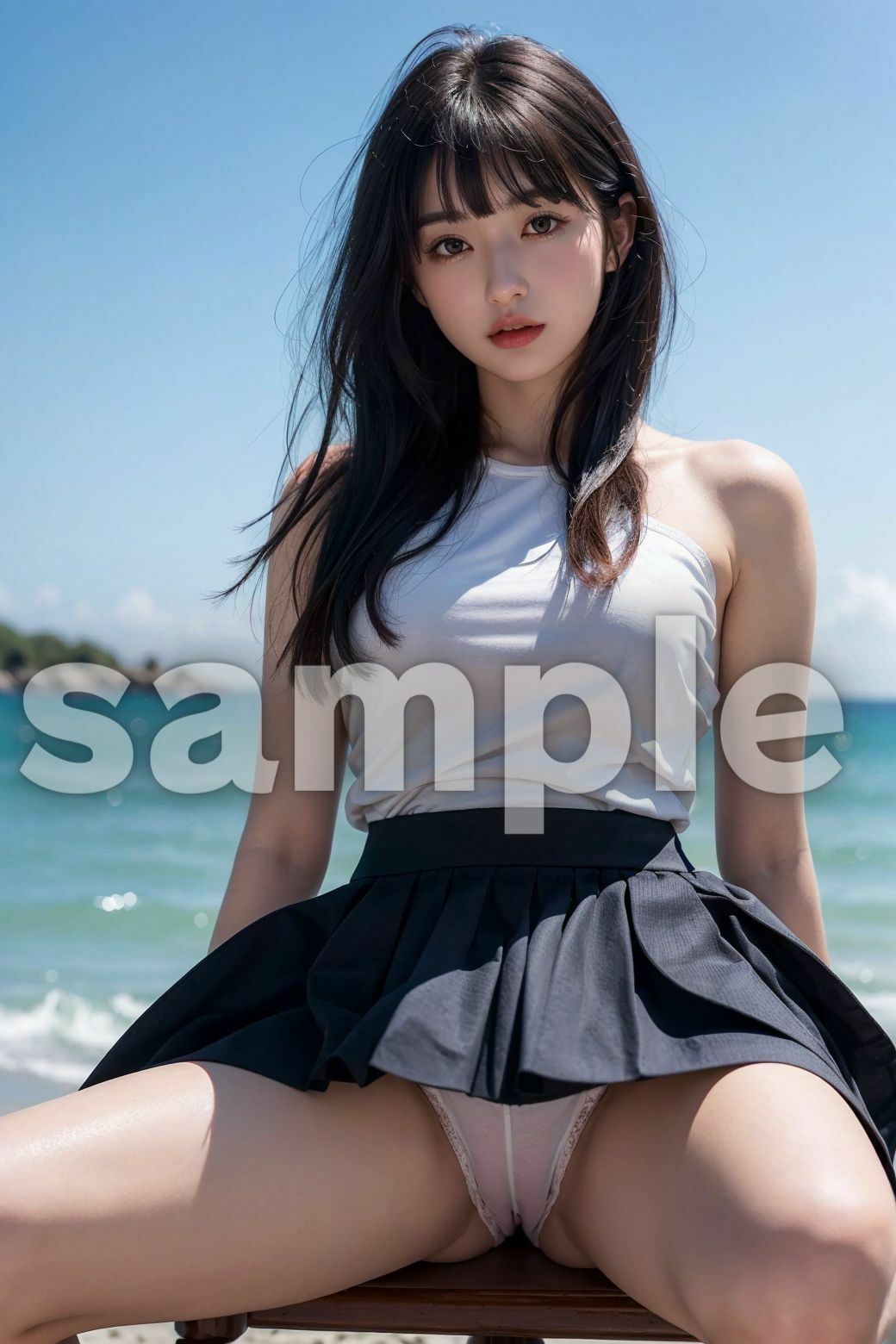 サンプル画像2:美女と海辺で野外プレイ(AI_Fits) [d_319167]