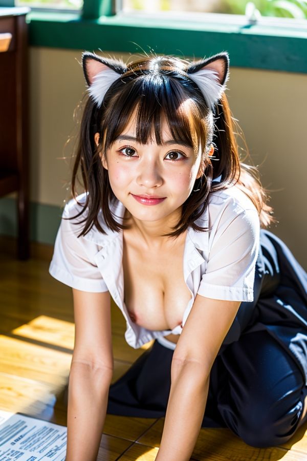 サンプル画像3:美少女でブヒろう！(AI研究豚) [d_319205]