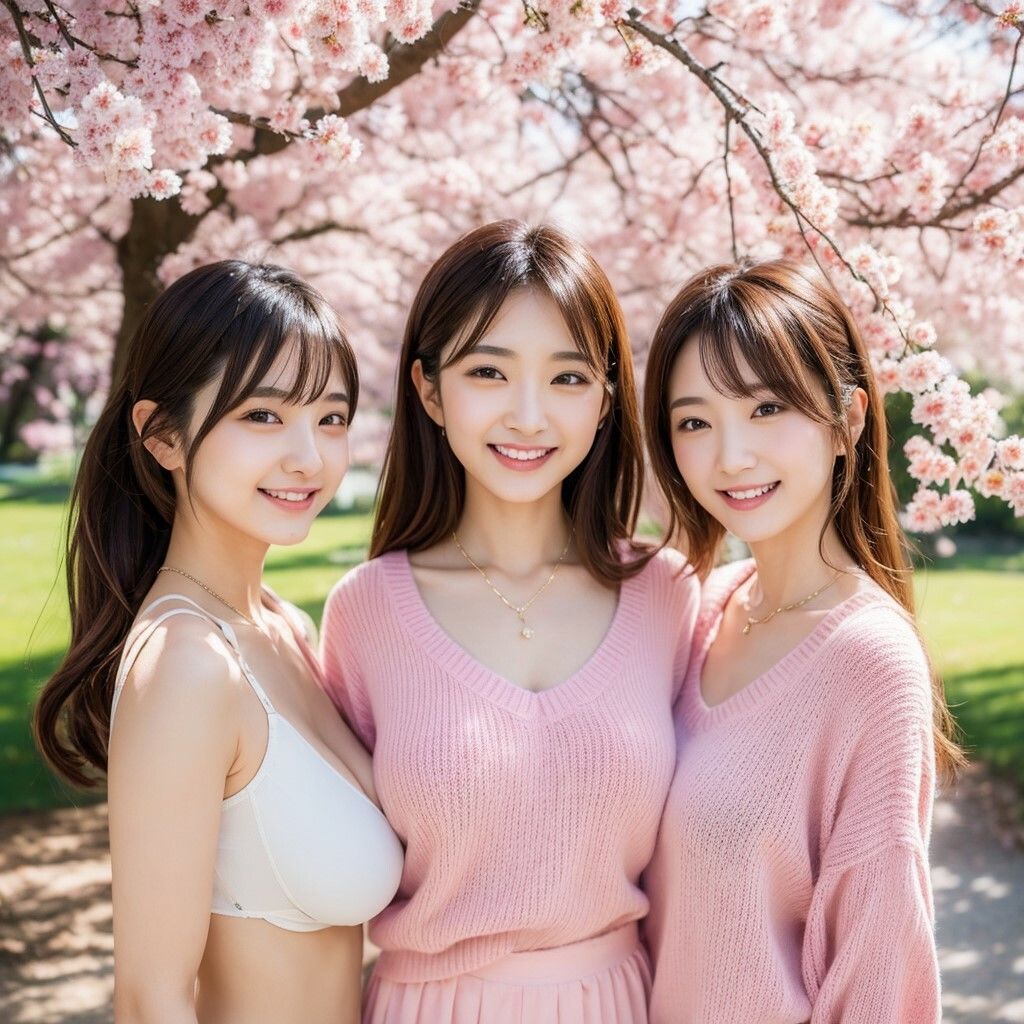 サンプル画像1:桜の下の美しき人々(KD出版) [d_319216]