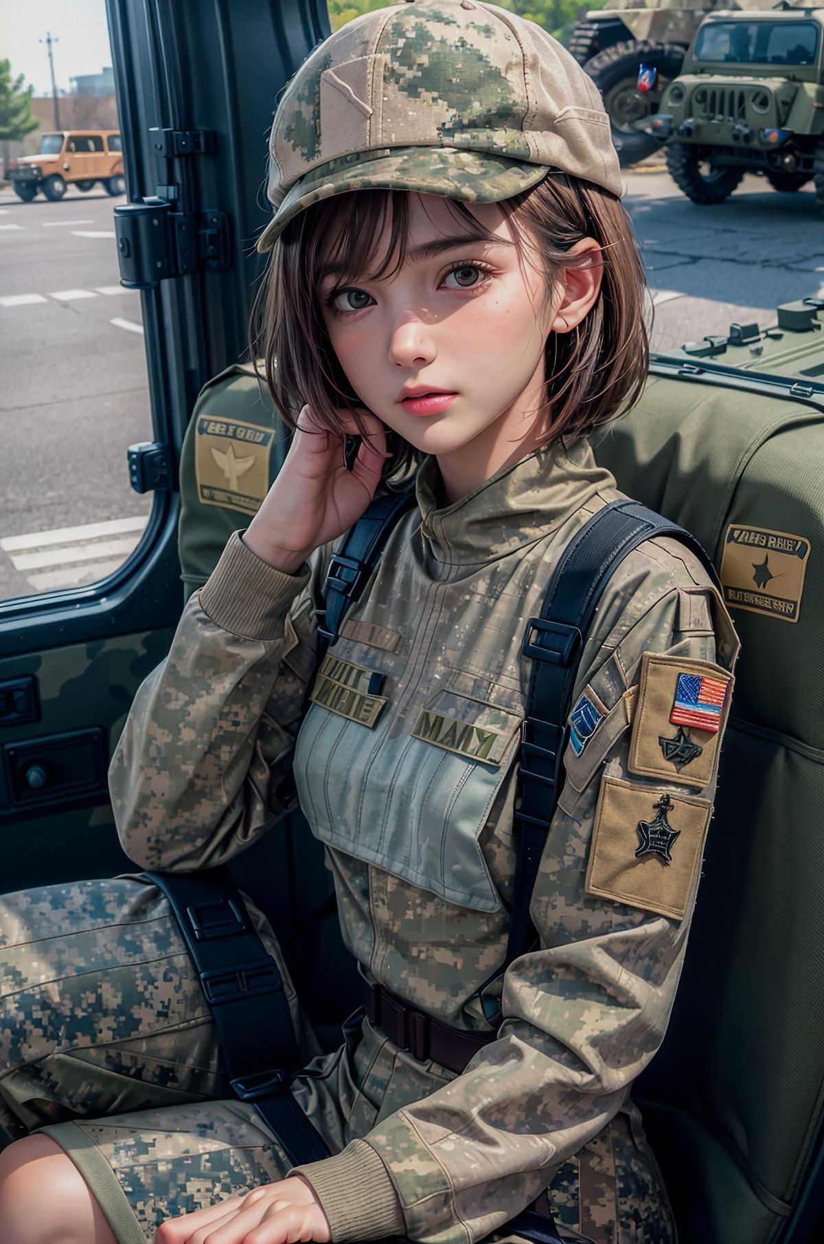 サンプル画像6:新米激カワ兵士20才★スレンダー美乳(Hallelujah☆AI) [d_319231]