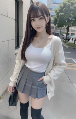 サンプル画像1:清楚系ギャル彼女と初お家デート(AIコスプレ美女) [d_319280]