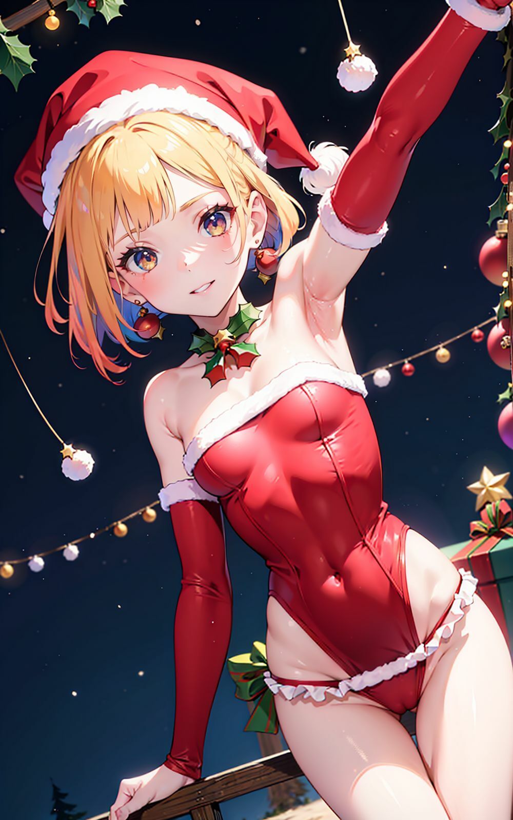 サンプル画像2:サンタコスプレ イラスト(AI ヤン) [d_319351]