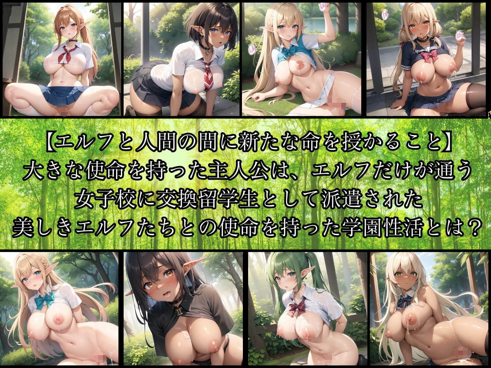 サンプル画像1:エルフ女子校のハーレム学園性活4【豪華CG410枚収録】(虚構クラブ) [d_319355]
