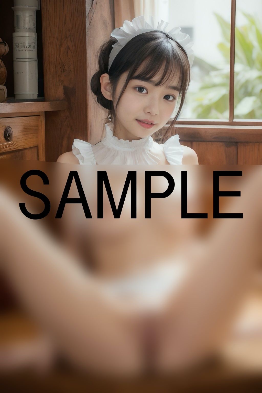 サンプル画像3:美少女メイドのおまんこ見せつけ(性nt AI.com) [d_319555]