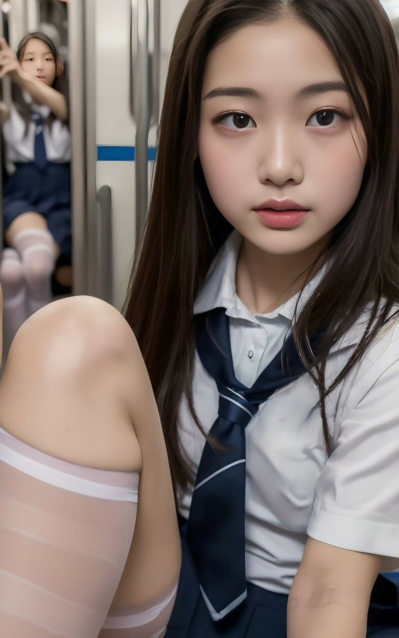 サンプル画像2:女子校生IN痴●電車SNSにひそむ罠（ストーリー付）第四集(非日常ビタミン) [d_319606]