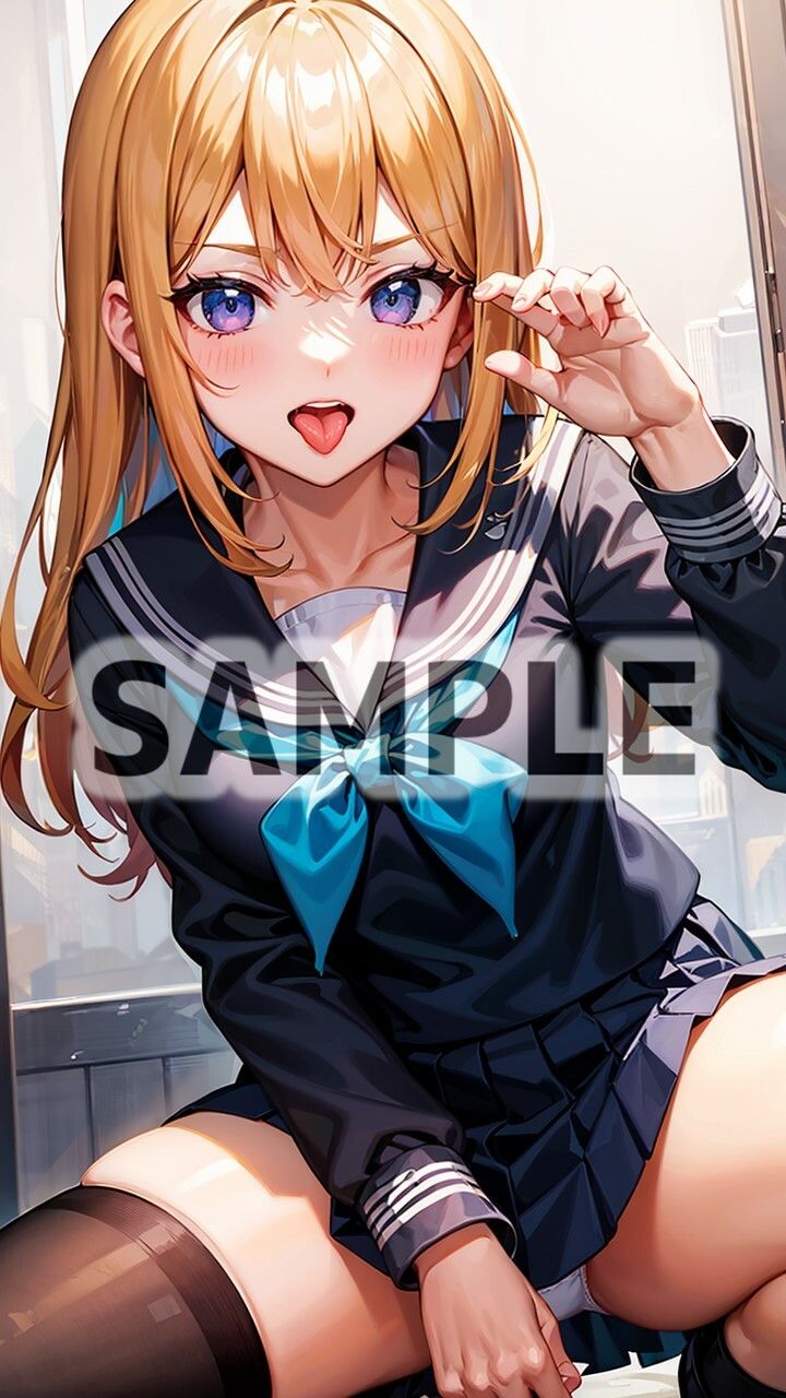 サンプル画像2:自ら下着を見せてくれる制服女子(AI愛create) [d_319613]