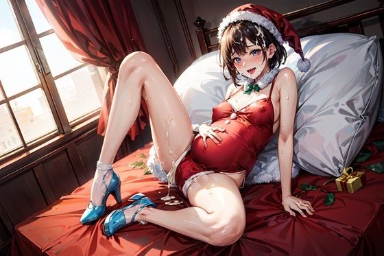 サンプル画像1:AI生成 痴女 vol.4（サンタver）(blue moonのAI画房) [d_319787]