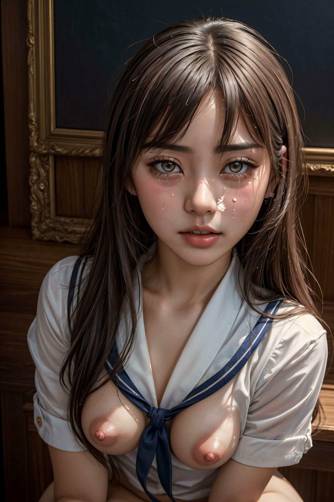 サンプル画像3:美少女食べ比べ(ぶどうの実) [d_319794]