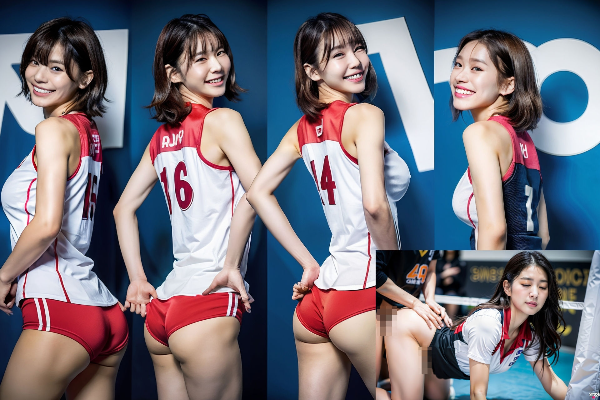 女子バレー食い込み激しいブルマユニ(お仕置きF〇ck55p付)300P!のサンプル画像 6