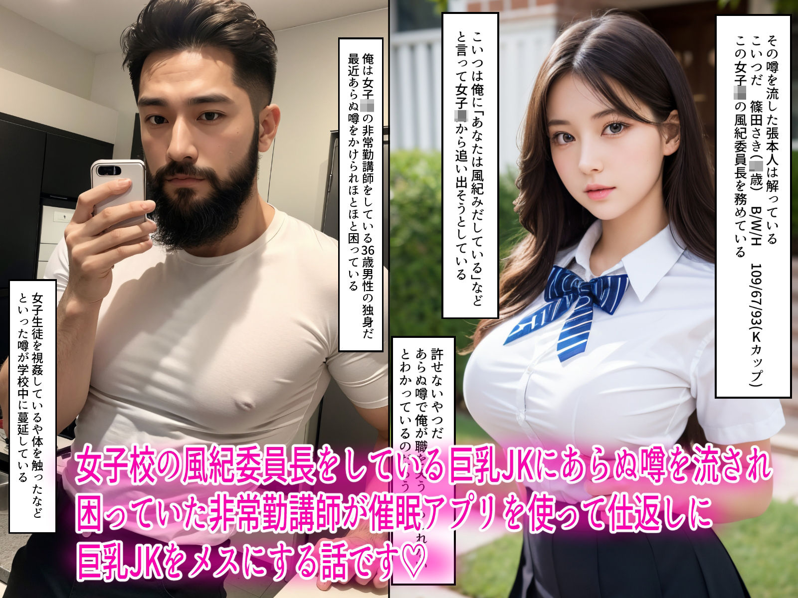 サンプル画像1:生意気な巨乳JKを催●で寝取ってメスにする話(春風アイランド) [d_320207]