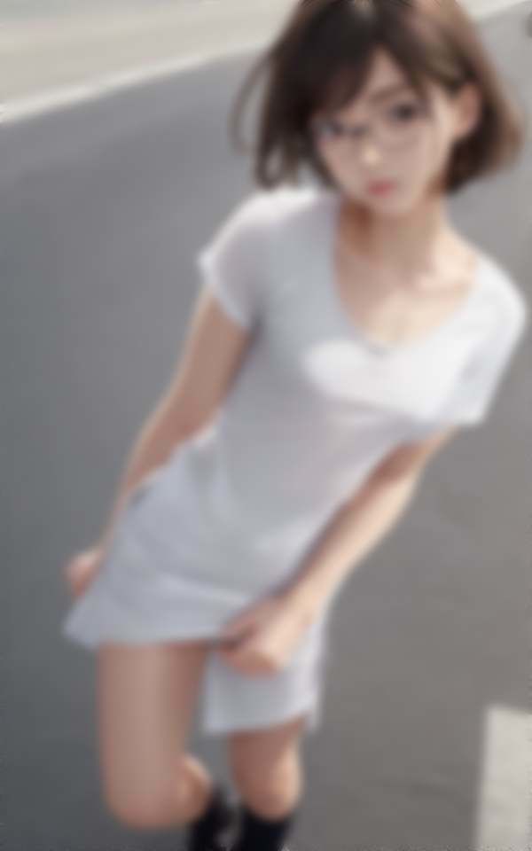 サンプル画像2:ドールが現実に！やりたい放題 貧乳ノーブラ街中で透ける乳首ポチッ(高画質妄想写真集) [d_320284]