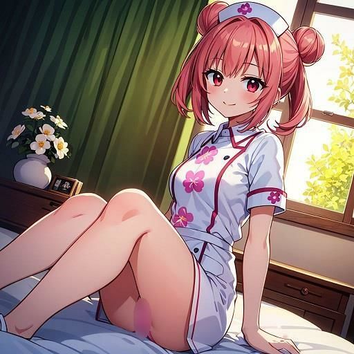 サンプル画像3:ナースの座りパンチラ(D.P.H.) [d_320346]