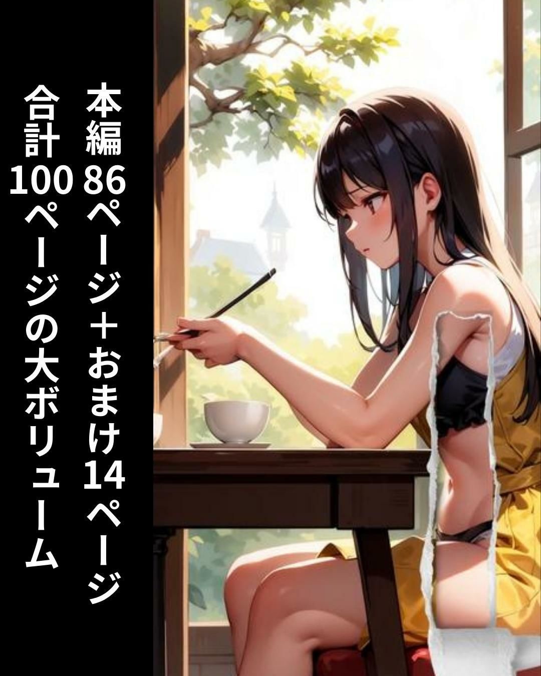 サンプル画像3:妄想撮影 カフェ編(れい@AIフェチ絵) [d_320444]