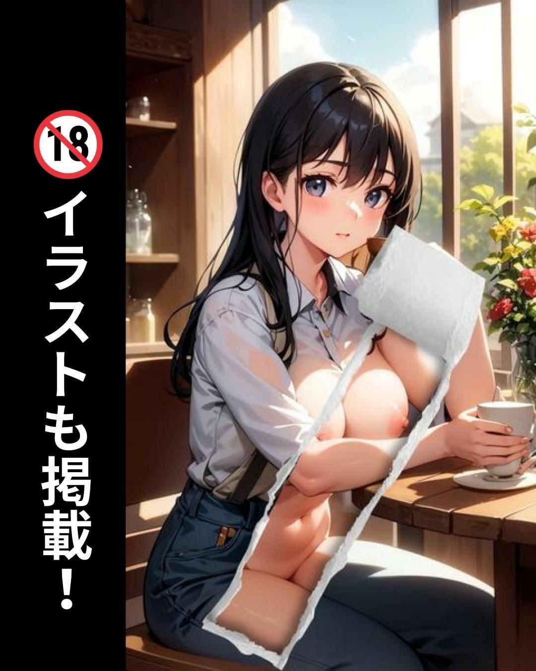 サンプル画像6:妄想撮影 カフェ編(れい@AIフェチ絵) [d_320444]