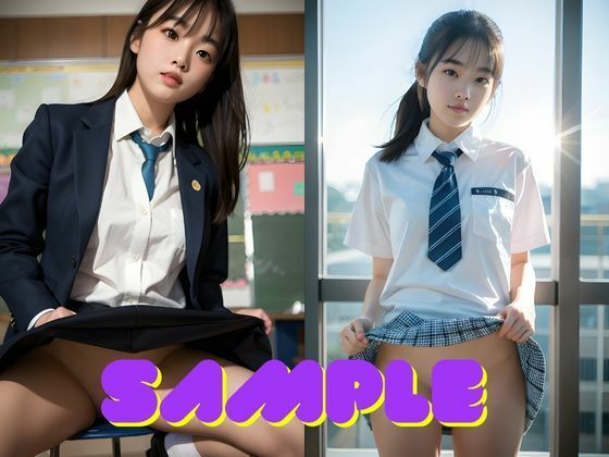 サンプル画像6:制服美少女にパンツ見せてって頼んだら履いてなかったんだが、どうしたらいい？(AI美女研究会) [d_320506]