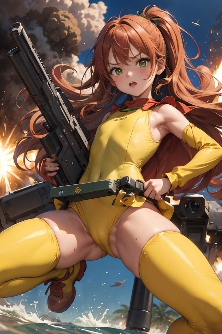 サンプル画像1:戦場とニーソ水着(さーくるリリア) [d_320539]