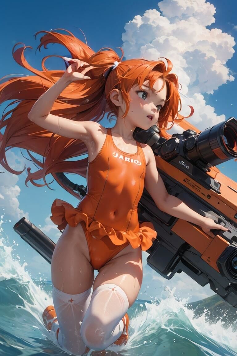 サンプル画像3:戦場とニーソ水着(さーくるリリア) [d_320539]