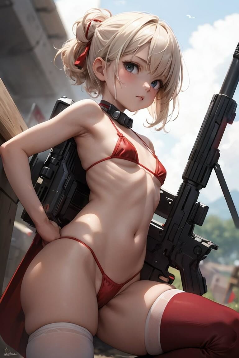 サンプル画像4:戦場とニーソ水着(さーくるリリア) [d_320539]