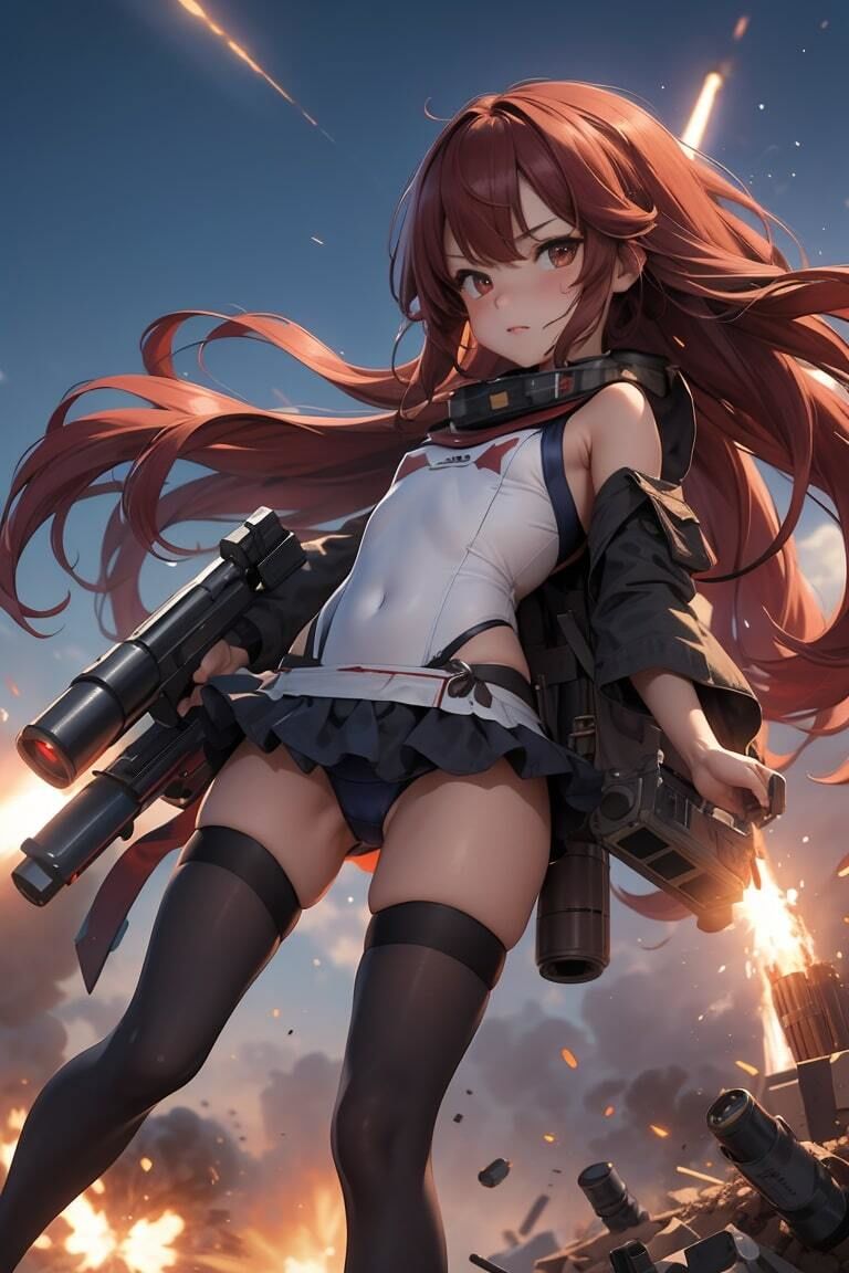 サンプル画像5:戦場とニーソ水着(さーくるリリア) [d_320539]