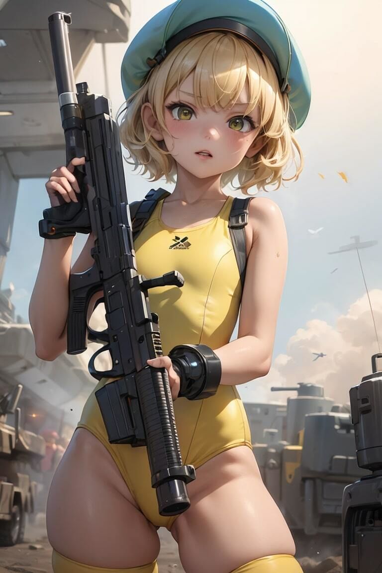 サンプル画像6:戦場とニーソ水着(さーくるリリア) [d_320539]