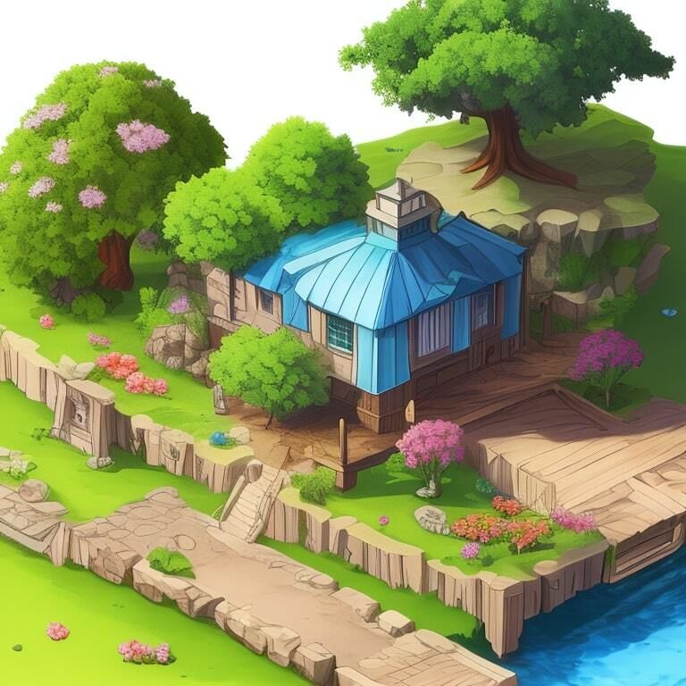 【無料】立方体視点の自然風景素材02 TRPG、ゲーム開発、動画素材などにご利用ください