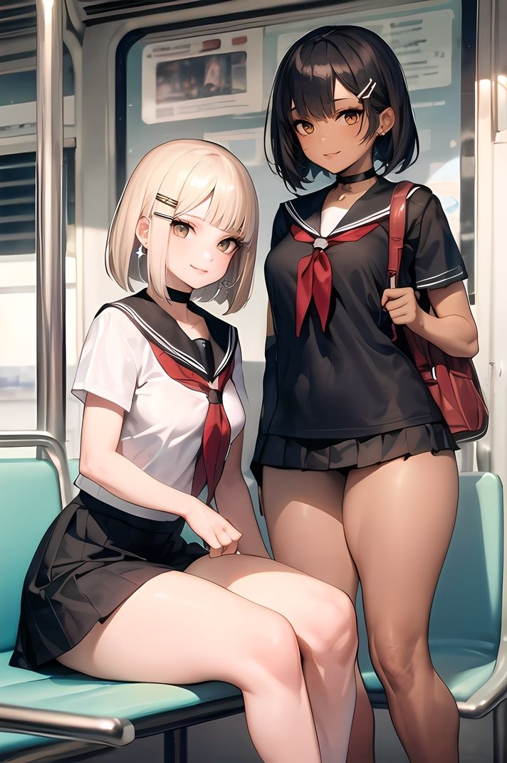 サンプル画像5:VIVID GIRLS 6 電車で会える！やらしい痴女JK（全115P）(Yuri – AI Creator) [d_320684]