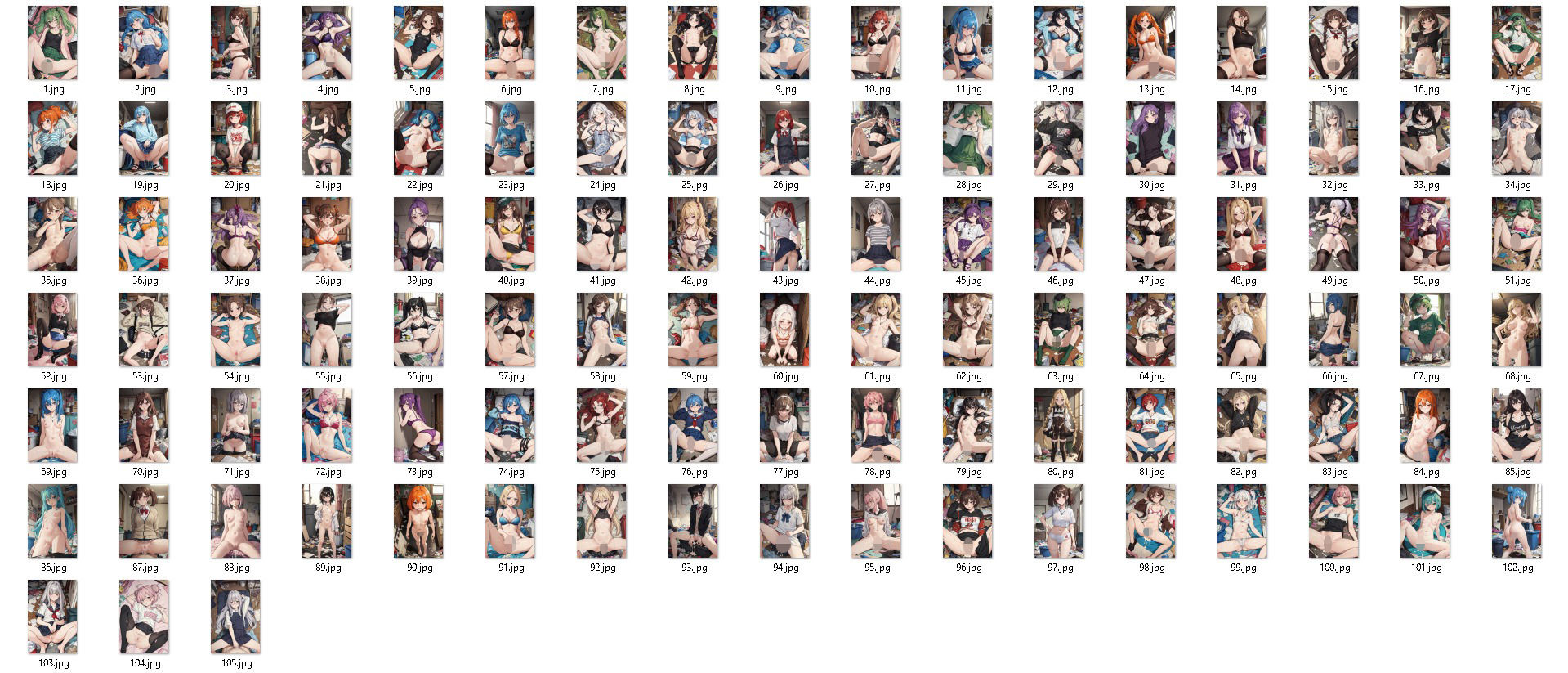 サンプル画像6:【AI作品】messy room collection vol.7(妄威) [d_320922]