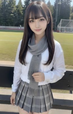 サンプル画像2:冬のサッカー選〇権大会SSS級マネのマル秘活動(AIコスプレ美女) [d_321063]