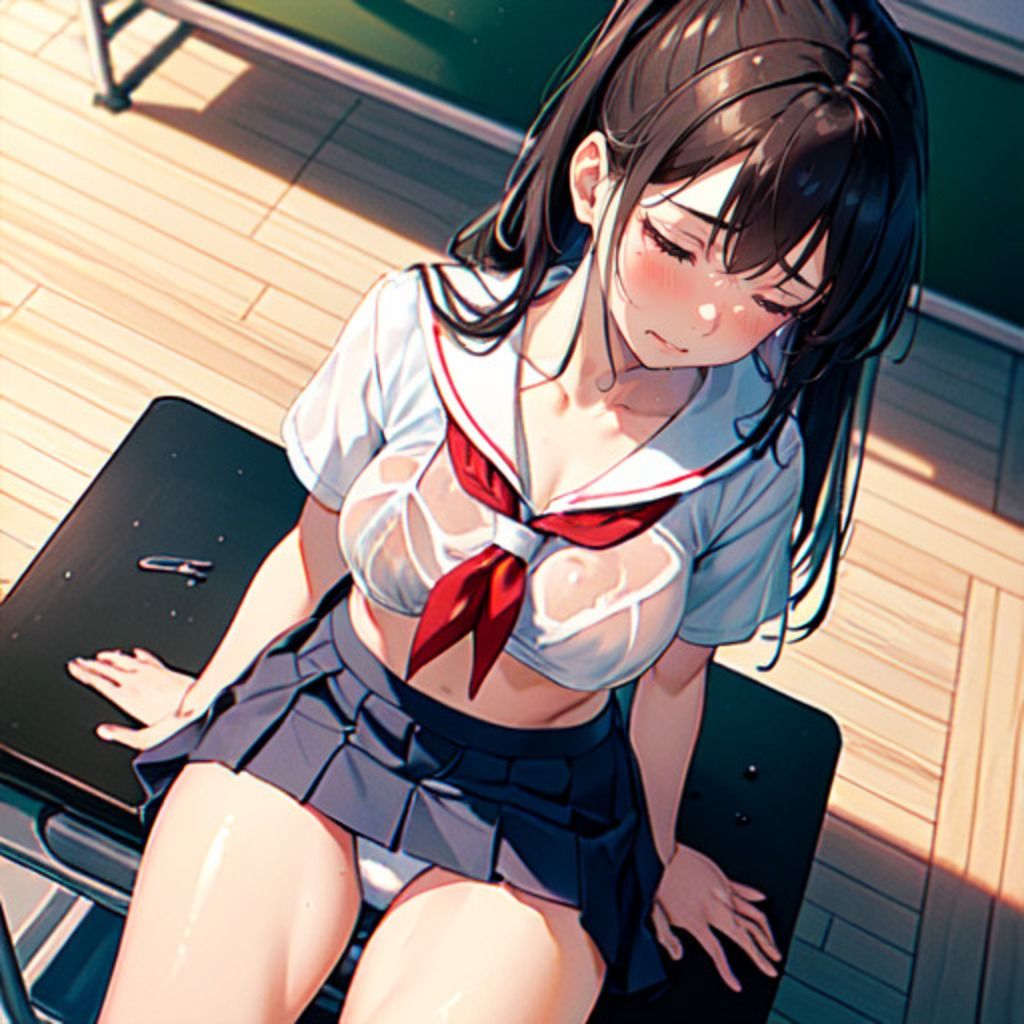 サンプル画像5:無防備な夏のJKがビショビショになっておパンツ見せてくれる(CatsOnStage) [d_321259]