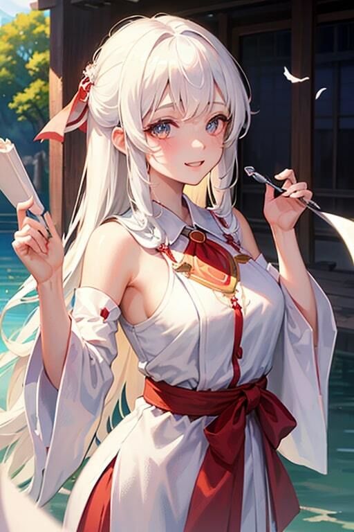 サンプル画像2:AI生成美女写真集 vol13 神社巫女(Ai Girls Collection) [d_321270]